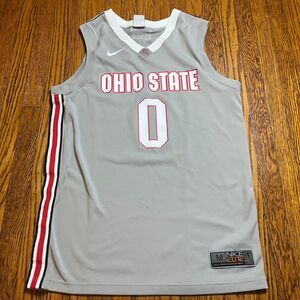 Nike Elite Ohio State University Buckeyes #0 Gray Basketball Jersey Men's M NCAA